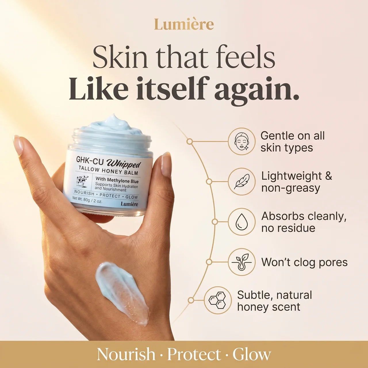 GHK-Cu Whipped Tallow Honey Balm
